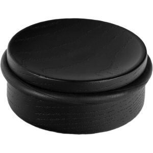 Viefe Bodentürpuffer LUV WOOD aus Holz, Ø 71 x 30 mm Eiche schwarz lackiert