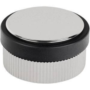 Viefe Bodentürpuffer BROOKLYN aus Aluminium, Ø 62 x 33 mm Nickel poliert