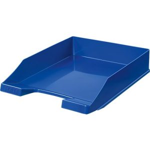 Ablagekorb HAN Klassik, für Format A4/C4, mit Beschriftungsfeld, stapelbar, B 255 x T 348 x H 65 mm, Kunststoff, blau 10 Stück