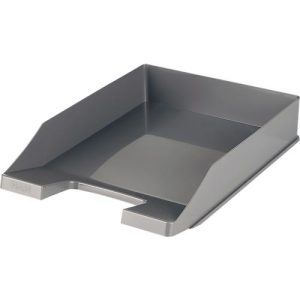 Ablagekorb HAN Klassik, für Format A4/C4, mit Beschriftungsfeld, stapelbar, B 255 x T 348 x H 65 mm, Kunststoff, dunkelgrau, 10 Stück