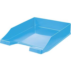 Ablagekorb HAN Klassik, für Format A4/C4, mit Beschriftungsfeld, stapelbar, B 255 x T 348 x H 65 mm, Kunststoff, hellblau, 10 Stück
