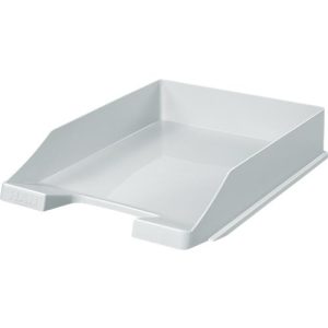 Ablagekorb HAN Klassik, für Format A4/C4, mit Beschriftungsfeld, stapelbar, B 255 x T 348 x H 65 mm, Kunststoff, lichtgrau, 10 Stück