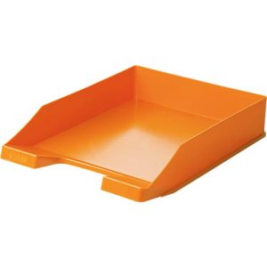 Ablagekorb HAN Klassik, für Format A4/C4, mit Beschriftungsfeld, stapelbar, B 255 x T 348 x H 65 mm, Kunststoff, orange, 10 Stück