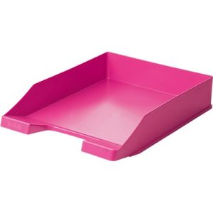 Ablagekorb HAN Klassik, für Format A4/C4, mit Beschriftungsfeld, stapelbar, B 255 x T 348 x H 65 mm, Kunststoff, pink, 10 Stück