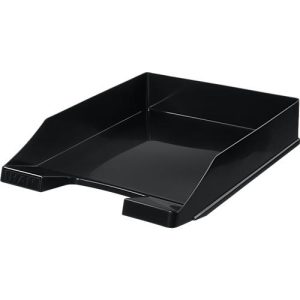 Ablagekorb HAN Klassik, für Format A4/C4, mit Beschriftungsfeld, stapelbar, B 255 x T 348 x H 65 mm, Kunststoff, schwarz, 10 Stück