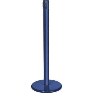 Absperrpfosten GLA45, ohne Gurt, H 955 mm, mit Leerkassette, blau