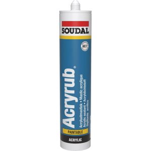 Soudal Acryldichtstoff ACRYRUB, lackierbar weiß 310 ml Soudal Acryldichtstoff ACRYRUB, lackierbar weiß 310 ml