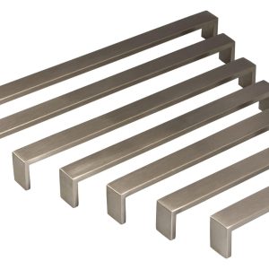 Gedotec Möbelgriff AG10004 Bügelgriff Edelstahl matt gebürstet Küchengriff silber, Lochabstand 192 mm