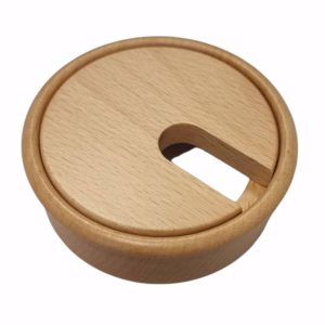 Siso Kabeldurchlass PLAIN aus Holz, Ø 80 mm, Ahorn klarlackiert
