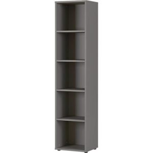 Aktenregal Porto, 4 Einlegeböden, 5 OH, B 450 x T 400 x H 1970 mm, graphit
