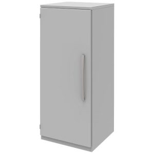 Aktenschrank BARI, 3 OH, 2 Böden, Türanschlag links, B 427 x T 430 x H 1117 mm, hellgrau