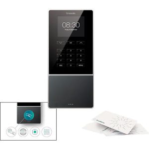 Aktionsset Zeiterfassungssystem TimeMoto TM-616, Wandmontage, Komplettlösung, bis 200 Nutzer, ID per RFID/PIN, USB/LAN/WLAN, inkl. 30 RFID-Karten