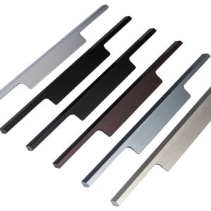 Gedotec Möbelgriff Griffleiste DOLCE Küche Schubladengriff BA 192 mm Aluminium Schrankgriff, Edelstahl gebürstet