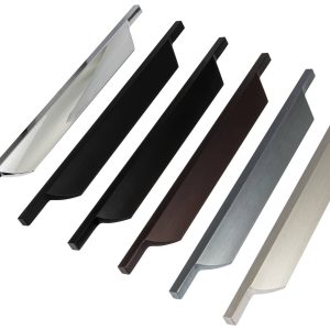 Gedotec Möbelgriff Griffleiste LUCY Küche Schubladengriff BA 192 mm Aluminium Schrankgriff, Grau gebürstet