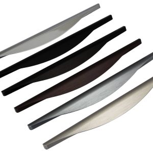 Gedotec Möbelgriff Griffleiste VIDO Küche Schubladengriff BA 192 mm Aluminium Schrankgriff, Schwarz gebürstet