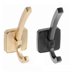 Gedotec Garderobenhaken ALICE aus Metall, 123 x 48,5 mm, Gold gebürstet