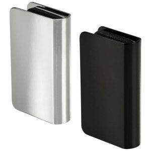 Häfele Gegenstück FIELD für Magnet-Druckverschluss Glastür Höhe 24,5 mm, Schwarz