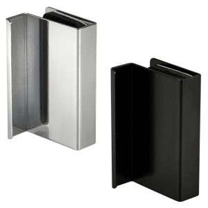 Häfele Gegenstück H6058 mit Griff für Magnet-Druckverschluss Glastür Höhe 23 mm, Schwarz
