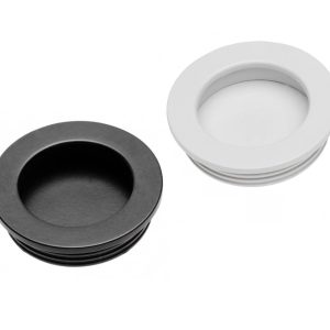 Gedotec Muschelgriff VALERIA aus Metall, rund Ø 40,5 mm, Weiß matt