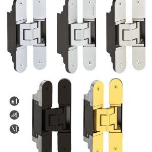 Simonswerk Türband TECTUS TE 340 3D verdeckt für ungefälzte Türen bis 80 kg, Messing poliert (SW 030)