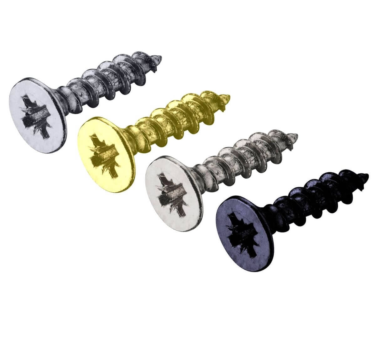 Gedotec Schrauben-Set 2,5 x 16 mm mit Senkkopf & Vollgewinde, Stahl schwarz - 40 Stück