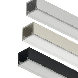 Häfele LOOX5 LED-Unterbauprofil 2101 aus Aluminium Innenbreite 11 mm, Profil Edelstahl-Optik – 3000 mm