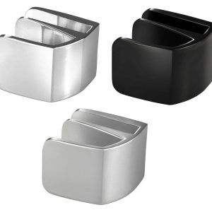 Siso Glastürgriff SQUARE aus Metall für Glasstärke 4 – 6 mm, Schwarz matt