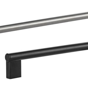 Gedotec Möbelgriff ELHAN aus Edelstahl Ø 12 mm, 128 mm – Edelstahl gebürstet