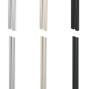 Häfele Glastürgriff beidseitig schmal für Glastüren Aluminium, Schwarz matt – 200 mm