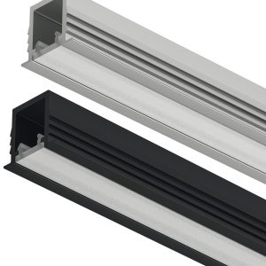 Häfele LOOX5 LED-Einbauprofil 1104 aus Aluminium Innenbreite 8 mm, Abdeckkappen Silber (paarweise)