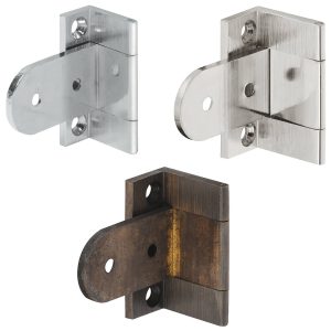 Häfele Aufschraubband NEUFORM aus Messing für stumpf aufschlagende Türen, Nickel poliert – Türdicke 15–16 mm