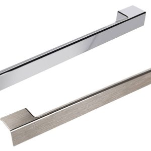 Viefe Möbelgriff DUA aus Metall zum Versenken, Edelstahl-Optik