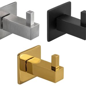 Gedotec Garderobenhaken TRINITY aus Edelstahl, Messing poliert