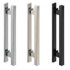 Häfele Stangengriff eckig einseitig aus Aluminium, Silber matt