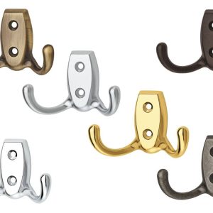 Häfele Garderobenhaken JUNA-MINI aus Metall, braun durchgerieben