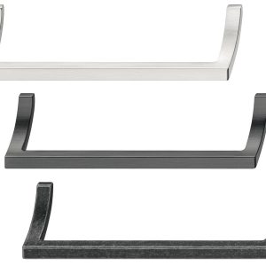 Häfele Möbelgriff H2190 aus Metall, Schwarz gebürstet – Bohrabstand 160 mm