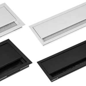 BMB Kabeldurchlass EXIT G11 ECO aus Aluminium mit Bürstendichtung, 100 x 320 mm – weiß