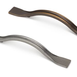 Viefe Möbelgriff RAVIOLO aus Metall, BA 96 mm, Zinn antik