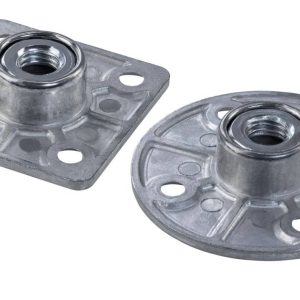 Siso Befestigungsplatte KEA aus Metall M8 & M10 mit Feder-Mechanismus, rund – M8