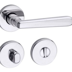 Fimet Drückergarnitur ALT WIEN 196-273 aus Messing, WC – Badezimmer – Chrom poliert