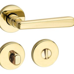 Fimet Drückergarnitur ALT WIEN 196-273 aus Messing, WC – Badezimmer – Messing poliert