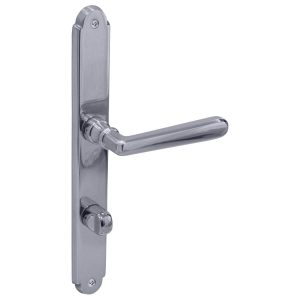 Fimet Langschildgarnitur ALT WIEN aus Messing DIN-Norm Chrom poliert, WC – Badezimmer