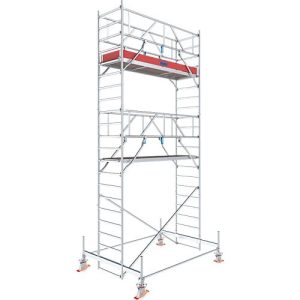 Alu-Fahrgerüst Stabilo Serie 100, 200 kg/m², TÜV-geprüft, gebremste Rollen, B 750 x T 2500 x H 6500 mm Alu-Fahrgerüst Stabilo Serie 100, 200 kg/m², TÜV-geprüft, gebremste Rollen, B 750 x T 2500 x H 6500 mm
