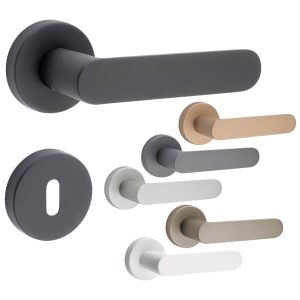 Fimet Drückergarnitur SHAPE 1320-232 aus Aluminium, WC – Badezimmer – Anthrazit