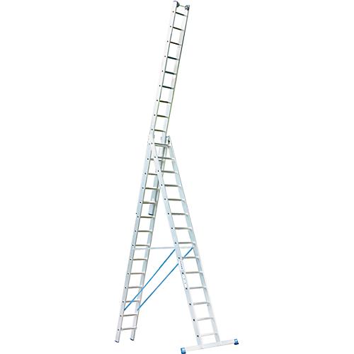 Alu-Vielzweckleiter 3 x 14 Sprossen, mit Trigon-Traverse