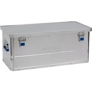 Aluminiumbox Alutec Basic, Materialstärke 0,8 mm, stapelbar, mit 1,5 mm Deckel, 80 l Volumen