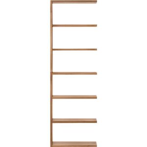 Anbauelement Pombal, für Regal Pombal, 6 Ordnerhöhen, B 740 x T 340 x H 2240 mm, Spanplatte, Nussbaum