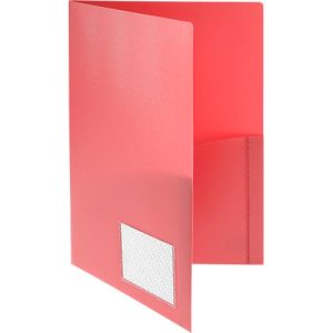 Angebotsmappe FolderSys, A4, 4 Taschen, Visitenkartentasche, Polypropylen, rot, 10 Stück