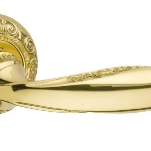 Fimet Drückergarnitur ANNA 177-250F aus Messing, PZ – Profilzylinder – Messing poliert