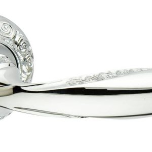 Fimet Drückergarnitur ANNA 177-250F aus Messing, BB – Buntbart – Chrom poliert